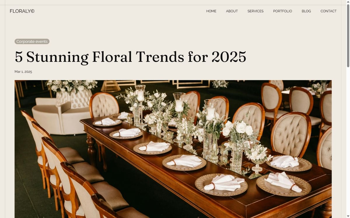 Floraly 电脑页面预览