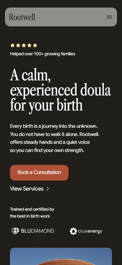 Rootwell Calm Care 手机首屏